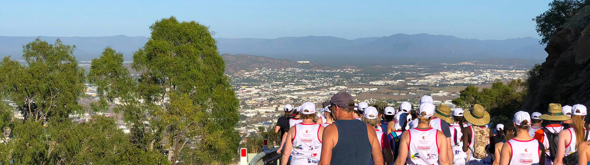 Large group of people walking together in Townsville
